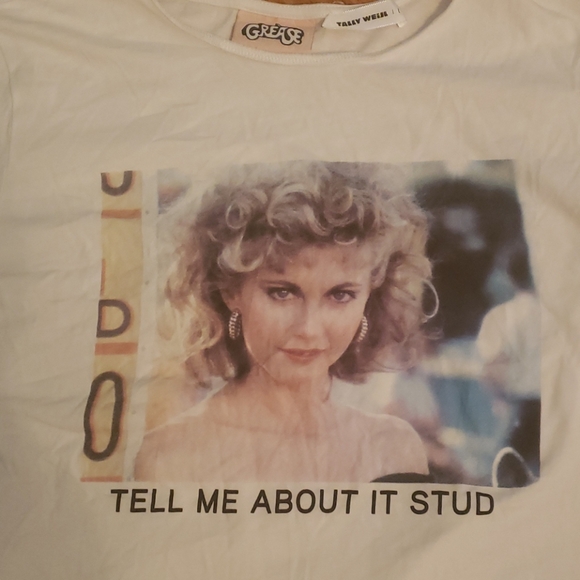 Tally Weijl Tops - Grease Tee Shirt "Sandy" White Short Sleeve